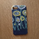 *受注製作*ミナペルホネン*path*ネイビー*mina perhonen*iPhoneケース*iPhoneカバー*スマホケース*スマホカバー