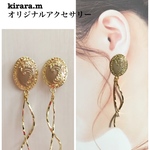 ] 春夏新作☆アンティーク×ダブルスティック　ピアス/イヤリング