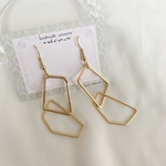 2連不規則チャームのピアス/イヤリング