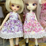 iMda1.7サイズ　花柄ワンピース/むらさき