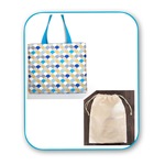 ☆ha2009228様オーダー商品☆フランス生地の春色バッグ＆大きめ巾着袋