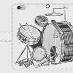 (iPhone6/6s)ドラムの手帳型スマホケース【楽器シリーズ】