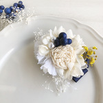 ソーラーフラワー　blueberry 2way コサージュ