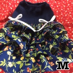 現品限り☆ボタニカルワンピース（ネイビーMくらい