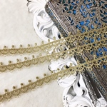 ＊再入荷＊1m 繊細 金糸 刺繍レース ブレード ゴールド BK200132 ハンドメイド 手芸 素材 材料