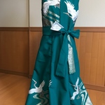 お客様持ち込み　着物からシンプルなラインが綺麗なドレス