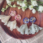 【送料無料!】ピンクのお花イヤリング♡ピアス♡