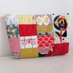 <<現品>>ミナペルホネン*パッチ*sandrose*ポーチsize中