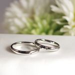【お二人の誕生石入りペアリング】刻印30文字無料・ペアリング2本ペア ステンレスペアリング ■結婚指輪■