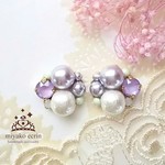 [イヤリング] すみれ＊ビジュー (イヤリング)