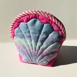shell ~ ハワイアンキルト の貝がらポーチ(M)ピンク