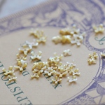 金木犀  イエローシェルビーズ  6mm