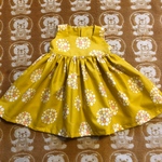 [sale][80〜90サイズ]お花のきいろいワンピース