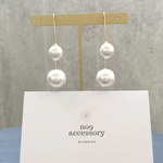 ダブルパールピアス