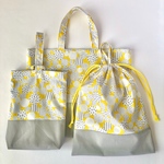 入園入学セット★イエロードット×グレー 無料ラッピング