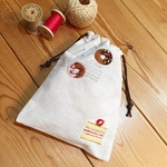 Cafe-sweets☆羊毛刺繍 巾着〜いちごのショートケーキ🍰🍩