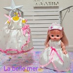 値下げ！メルちゃん めるちゃん レミンちゃん ソランちゃん 服 ドレス 人形 着せ替え ホワイト ピンク