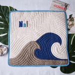 【受注販売】Hawaiianquiltクッションカバー{波 デザイン}