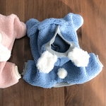 犬服  Sサイズ完成品 ★ブルーうさぎさんつなぎ服 小型犬服