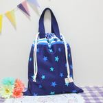 スター（星）柄持ち手付きお着替え袋♪h