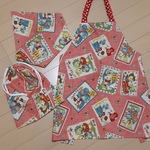 送料無料･レトロアニマル♡エプロンセット☆120-130