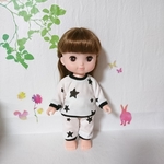 メルちゃん ソランちゃん パジャマ(星柄 黒)