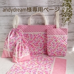 いちごちょうちょ🍓入園入学5点セット/レッスンバッグ・上履き袋・体操着袋・給食袋・ランチョンマット