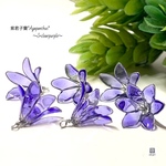 紫君子蘭～Agapanthus～ Sカン付き クリアパープル