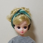 リカちゃん　ヘアバンド　グリーン