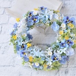 bさま　order　再販no.1　spring　blue　&　violet：little　flowers　wreath