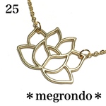 25.ロータス、蓮の花のネックレス