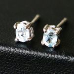 天然石＊アクアマリン　ピアス＊スタッド　SV
