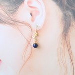 イスラエルのアネッタ～フラワーＡとラピスラズリ８（AAA）♡ピアス・イヤリング♪【K18・K14GF/14kgf対応】