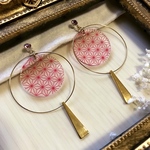 麻の葉模様のイメージイヤリング