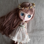 ブライス　＊　リカちゃん　春色ワンピース　赤色小花
