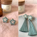 ビーズ刺繍＊2wayスターフリンジ ピアス
