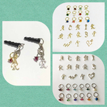 ♥イヤホンジャック♥イニシャル＆誕生石リング付き
