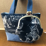 f様専用　鳥獣戯画がま口チョークポーチ　その2