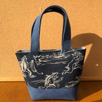 f様専用　鳥獣戯画切替トートバッグ　その2