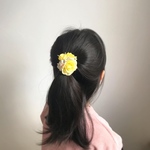 ミニバラとアイビーのヘアゴム 黄色