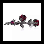 再販【antique_rose ヘアクリップ バレッタ。】﻿薔薇 ヘアピン ローズ ヴィンテージ 病みかわいい パンク ロック ダーク ヘアピン 