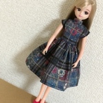リカちゃん リバティプリントのワンピース