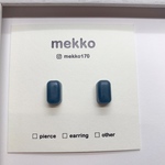 ぷちっとピアス/イヤリング　ブルー