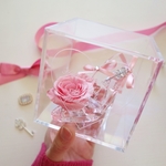 《名入れギフト☆メッセージ刻印》message ROSE “PINK KEY”　小さなシンデレラのガラスの靴【結婚祝い】【出産祝い】【両親贈呈品】【新築祝い】【開店祝い】【誕生日プレゼント】【母の日】