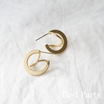 2pcs ピアスパーツ ボール マットゴールド