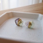 フローライト金継ぎピアス