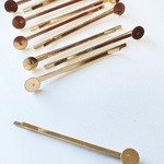 お得パック　ヘアピン　丸皿　ゴールド