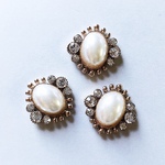 オーバルパール　貼り付け　デコパーツ　センターパーツ　