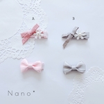 ヘアクリップ♡リボンとお花レース