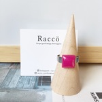 fuchsia pink ring 天然石 □フューシャピンクカラージェード10mm ステンレスリング サイズフリー